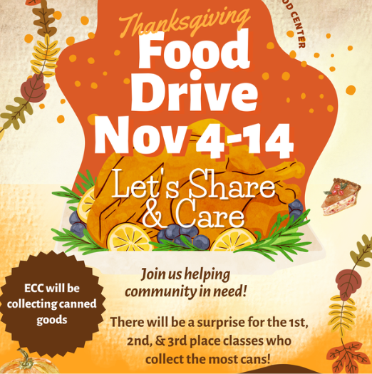  AECC is having a Thanksgiving Food Drive!